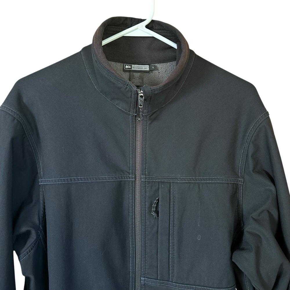 REI Soft shell Performance Jacket Fleece Lined Sz L - Picture 2 of 9